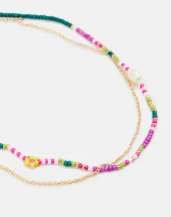Natura Selection Bisutería^Collar Doble Cadena Beads